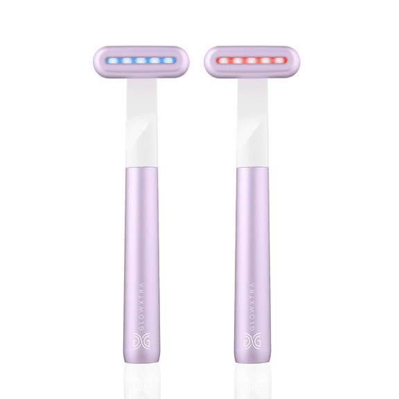 Ultimate Skincare Wand features Red and Blue Light Therapy.