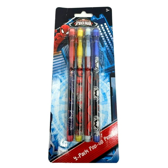 Ultimate SpiderMan PopUp Pencil: 4CT
