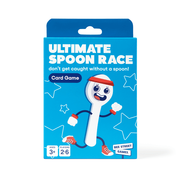 The Ultimate Spoon Race from Bee Street Games, Classic Family Games Reimagined with Playful Themes, Includes 57 Jumbo Playing Cards