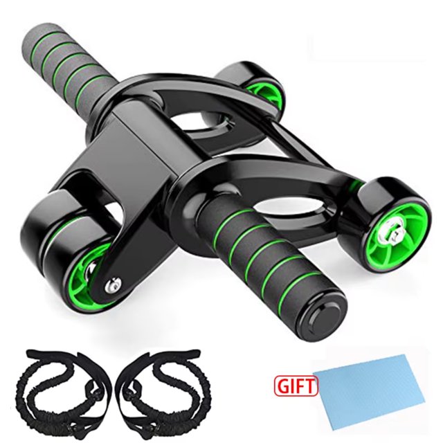 Ultimate Sports Ab Rollers Wheel Set with Resistance Bands and Knee Mat