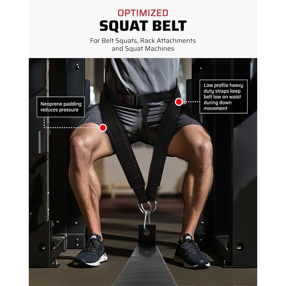 Ultimate Squat & Strength Bundle Belt Squat Machine Belt and Multifunctional Gym Extension Straps for Full-Body Workouts