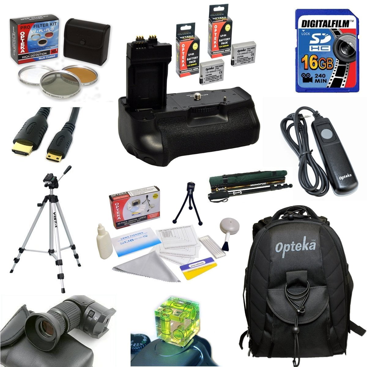 Ultimate Starter Kit for the Canon EOS Rebel T2i T3i T4i T5i DSLR Digital Camera Package
