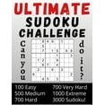 thumbnail image 1 of Ultimate Sudoku Challenge Can you do It?: 3000 Sudoku - Sudoku Puzzle Book for Adults - Easy - Medium - Hard - Very Hard, (Paperback), 1 of 1