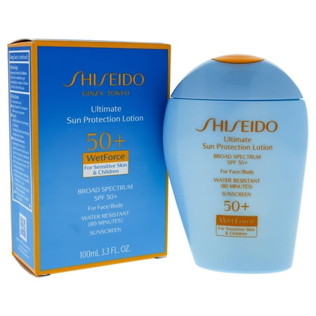 Ultimate Sun Protection Lotion WetForce SPF 50 for Sensitive Skin and Children by Shiseido for Unise