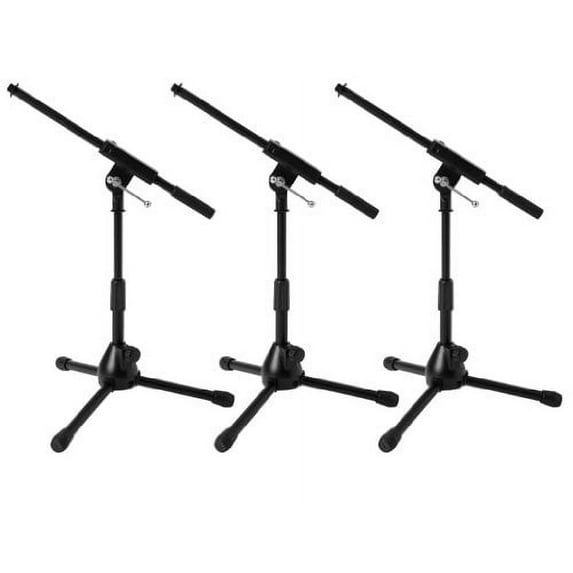 Ultimate Support Systems Ultimate Support JS-MCFB50 Low-Profile Mic Stand with Fixed-length Boom W/ Adjustable Height of 16" to 23" - 3 Pack