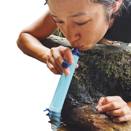 Ultimate Survival Water Filter Straw - Military Grade Portable Purifier for Hiking,Camping & Emergency Preparedness (1-Pack)