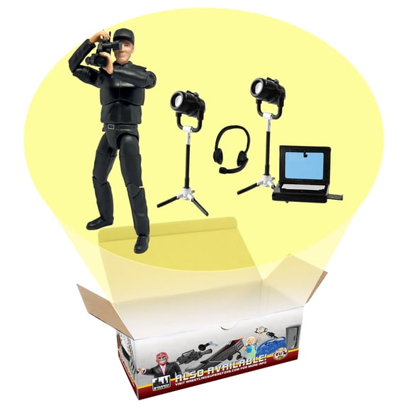 Ultimate TV Camera Man & Accessory Set for WWE & AEW Wrestling Action Figures