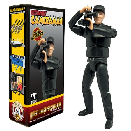 Ultimate TV Camera Man With Deluxe Articulation for WWE & AEW Wrestling Action Figures