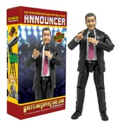 Ultimate Talking Wrestling Ring Announcer Action Figure with Deluxe Articulation for WWE & AEW Wrestling Action Figures