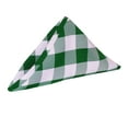 thumbnail image 1 of Ultimate Textile (1 Dozen) 17 x 17-Inch Polyester Checkered Cloth Napkins Moss and White, 1 of 3