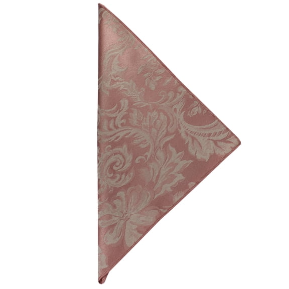 Ultimate Textile (1 Dozen) Miranda 20 x 20-Inch Damask Cloth Dinner Napkins English Rose Pink