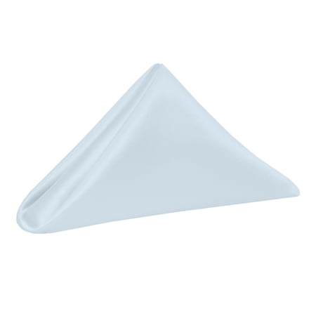 Ultimate Textile (1 Dozen) Satin 17 x 17-Inch Napkins Ice Blue