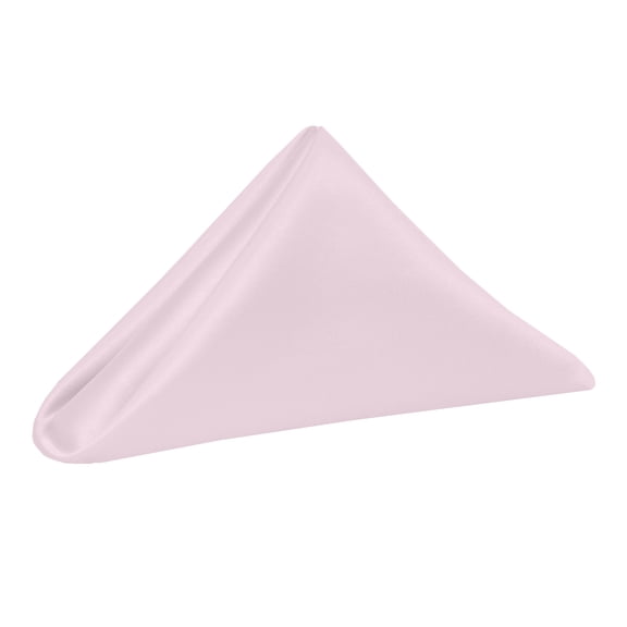 Ultimate Textile (1 Dozen) Satin 20 x 20-Inch Dinner Napkins Blush Ice Pink