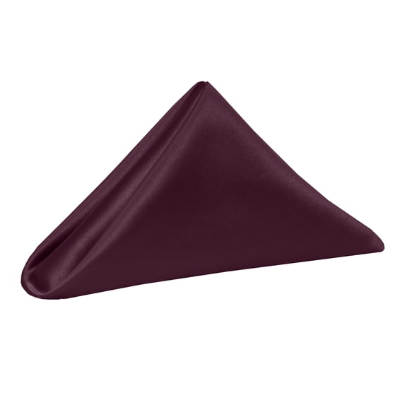 Ultimate Textile (1 Dozen) Satin 20 x 20-Inch Dinner Napkins Magenta Red