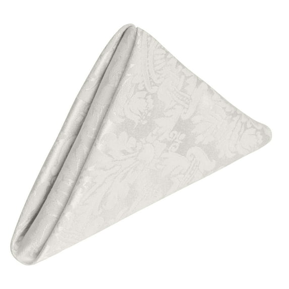 Ultimate Textile (1 Dozen) Saxony 17 x 17-Inch Damask Cloth Napkins White