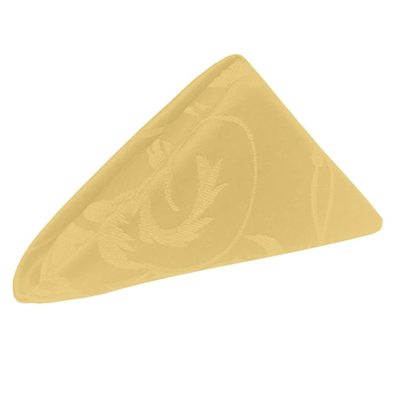 Ultimate Textile (1 Dozen) Vintage Damask Melrose 20 x 20-Inch Cloth Dinner Napkins Gold