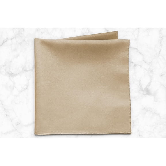 Ultimate Textile (10 Dozen) 17 x 17-Inch Polyester Cloth Napkins - for Wedding, Restaurant or Banquet use, Cafe Khaki