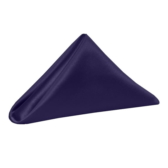 Ultimate Textile (10 Dozen) Satin 17 x 17-Inch Napkins - for Wedding, Special Event or Banquet use, Plum Purple