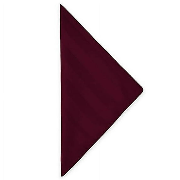 Ultimate Textile (10 Dozen) Satin-Stripe 17 x 17-Inch Cloth Napkins - for Wedding and Catering, Hotel or Home Dining use, Burgundy Red