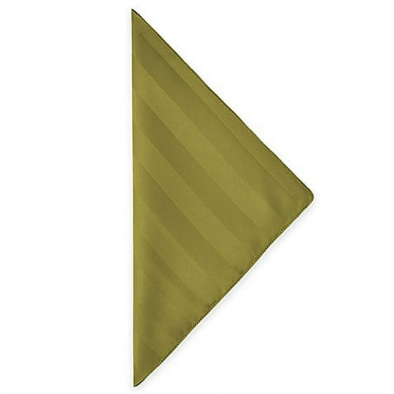 Ultimate Textile (10 Dozen) Satin-Stripe 20 x 20-Inch Cloth Dinner Napkins - for Wedding and Catering, Hotel or Home Dining use, Acid Green