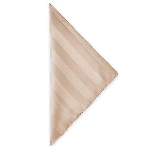 Ultimate Textile (10 Dozen) Satin-Stripe 20 x 20-Inch Cloth Dinner Napkins - for Wedding and Catering, Hotel or Home Dining use, Cafe