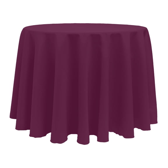 Ultimate Textile (10 Pack) 102-Inch Round Polyester Linen Tablecloth - for Wedding, Restaurant or Banquet use, Magenta