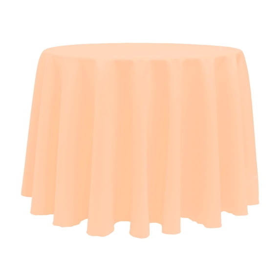 Ultimate Textile (10 Pack) 102-Inch Round Polyester Linen Tablecloth - for Wedding, Restaurant or Banquet use, Peach