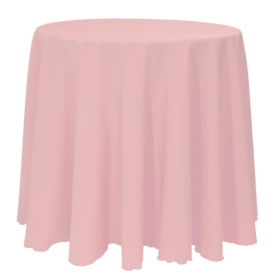 Ultimate Textile (10 Pack) 108-Inch Round Polyester Linen Tablecloth - for Wedding, Restaurant or Banquet use, Dusty Rose Pink