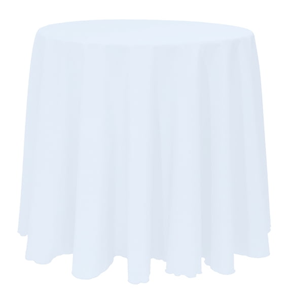 Ultimate Textile (10 Pack) 108-Inch Round Polyester Linen Tablecloth - for Wedding, Restaurant or Banquet use, Ice Blue