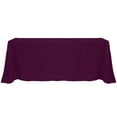 thumbnail image 1 of Ultimate Textile (10 Pack) 108 x 132-Inch Rectangular Polyester Linen Tablecloth with Rounded Corners - for Wedding, Restaurant or Banquet use, Aubergine Eggplant, 1 of 4