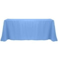 thumbnail image 1 of Ultimate Textile (10 Pack) 108 x 132-Inch Rectangular Polyester Linen Tablecloth with Rounded Corners - for Wedding, Restaurant or Banquet use, Light Baby Blue, 1 of 4