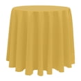 thumbnail image 1 of Ultimate Textile (10 Pack) 114-Inch Round Polyester Linen Tablecloth - for Wedding, Restaurant or Banquet use, Gold, 1 of 4