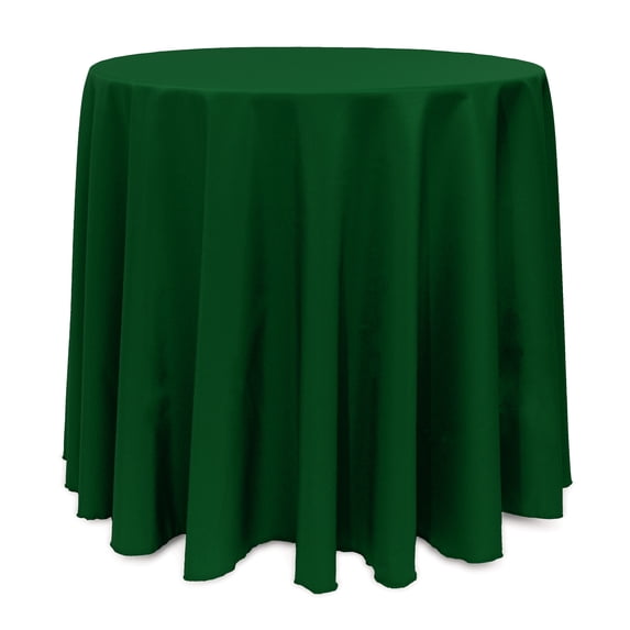 Ultimate Textile (10 Pack) 114-Inch Round Polyester Linen Tablecloth - for Wedding, Restaurant or Banquet use, Hunter Green