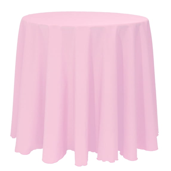 Ultimate Textile (10 Pack) 114-Inch Round Polyester Linen Tablecloth - for Wedding, Restaurant or Banquet use, Pink Balloon