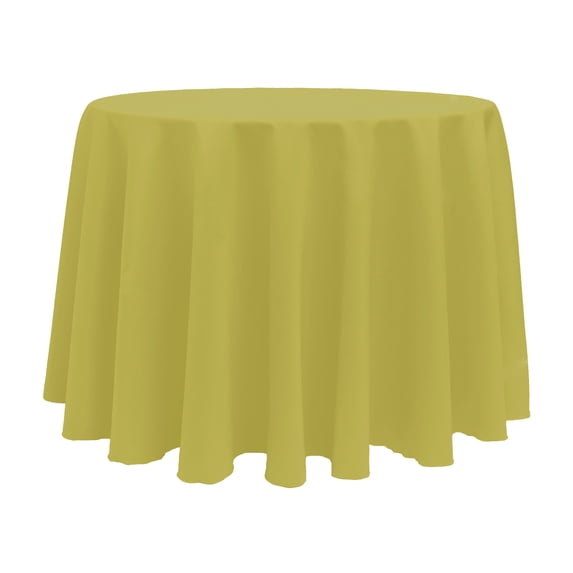 Ultimate Textile (10 Pack) 120-Inch Round Polyester Linen Tablecloth - for Wedding, Restaurant or Banquet use, Acid Green