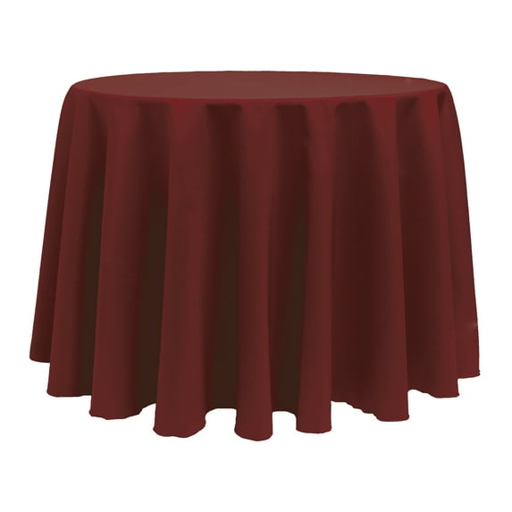 Ultimate Textile (10 Pack) 120-Inch Round Polyester Linen Tablecloth - for Wedding, Restaurant or Banquet use, Brick Rust Red
