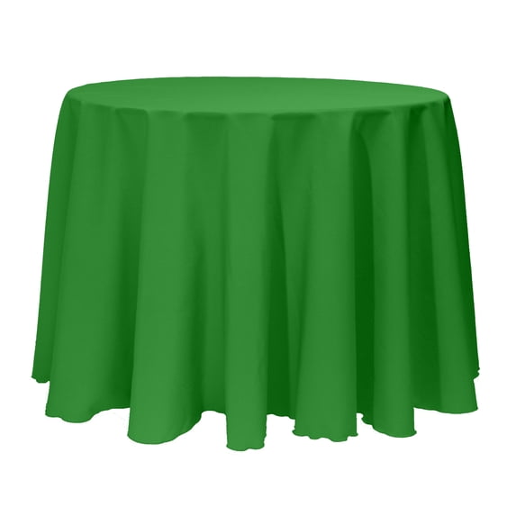 Ultimate Textile (10 Pack) 120-Inch Round Polyester Linen Tablecloth - for Wedding, Restaurant or Banquet use, Emerald Green