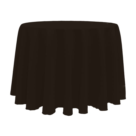 Ultimate Textile (10 Pack) 120-Inch Round Polyester Linen Tablecloth - for Wedding, Restaurant or Banquet use, Espresso Dark Brown