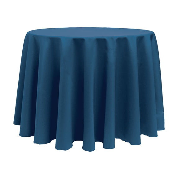 Ultimate Textile (10 Pack) 120-Inch Round Polyester Linen Tablecloth - for Wedding, Restaurant or Banquet use, Lagoon Blue