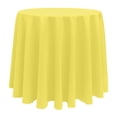 thumbnail image 1 of Ultimate Textile (10 Pack) 120-Inch Round Polyester Linen Tablecloth - for Wedding, Restaurant or Banquet use, Lemon Yellow, 1 of 4