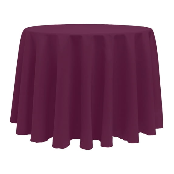 Ultimate Textile (10 Pack) 120-Inch Round Polyester Linen Tablecloth - for Wedding, Restaurant or Banquet use, Magenta