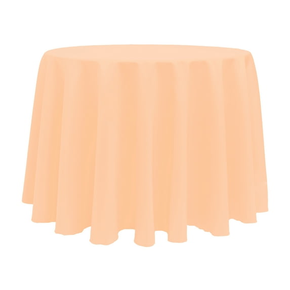 Ultimate Textile (10 Pack) 120-Inch Round Polyester Linen Tablecloth - for Wedding, Restaurant or Banquet use, Peach