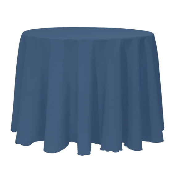 Ultimate Textile (10 Pack) 120-Inch Round Polyester Linen Tablecloth - for Wedding, Restaurant or Banquet use, Wedgewood Blue