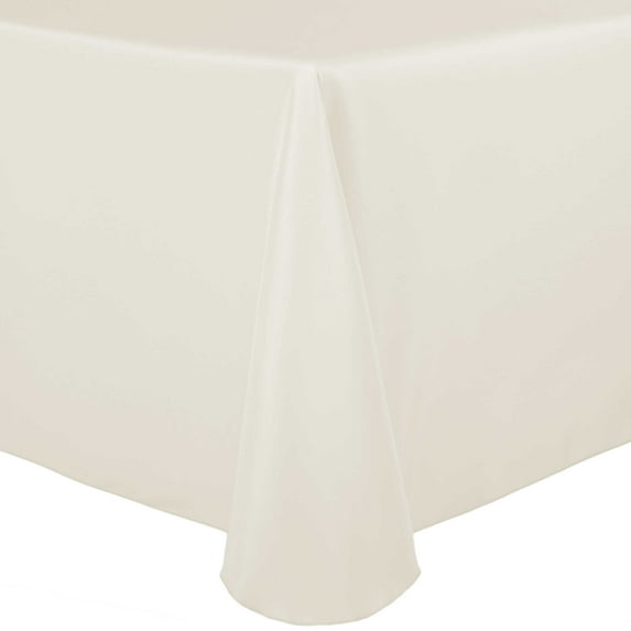 Ultimate Textile (10 Pack) 120 x 120-Inch Square Polyester Linen Tablecloth with Rounded Corners - for Wedding, Restaurant or Banquet use, Ivory Cream