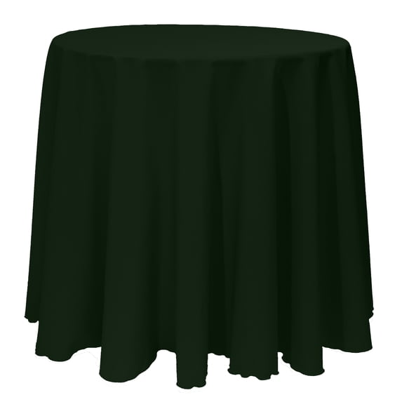 Ultimate Textile (10 Pack) 126-Inch Round Polyester Linen Tablecloth - for Wedding, Restaurant or Banquet use, Forest Green