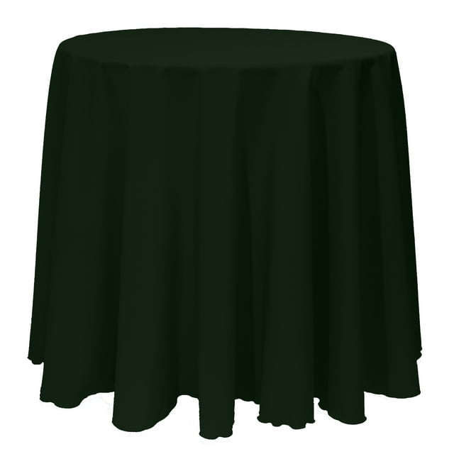 Ultimate Textile (10 Pack) 126-Inch Round Polyester Linen Tablecloth - for Wedding, Restaurant or Banquet use, Forest Green