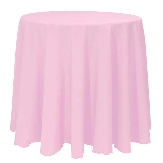 Ultimate Textile (10 Pack) 126-Inch Round Polyester Linen Tablecloth - for Wedding, Restaurant or Banquet use, Pink Balloon