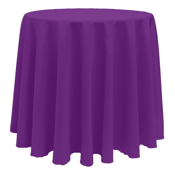 Ultimate Textile (10 Pack) 126-Inch Round Polyester Linen Tablecloth - for Wedding, Restaurant or Banquet use, Plum