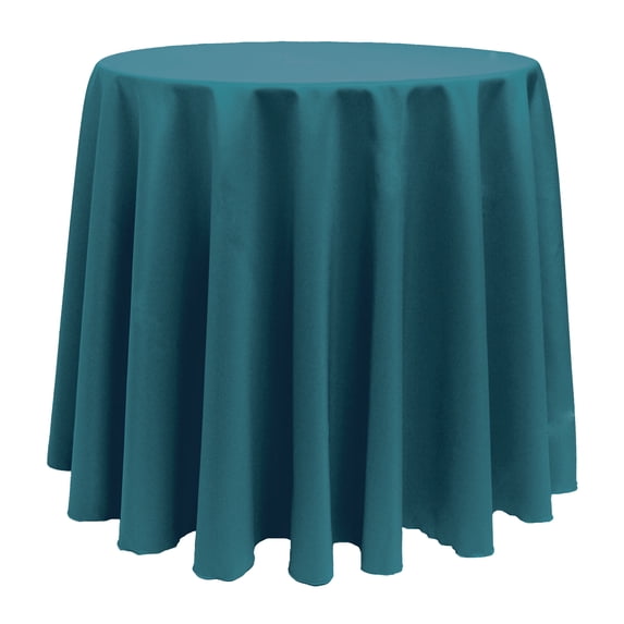 Ultimate Textile (10 Pack) 126-Inch Round Polyester Linen Tablecloth - for Wedding, Restaurant or Banquet use, Teal