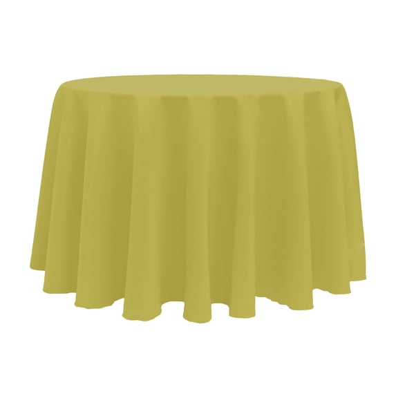 Ultimate Textile (10 Pack) 132-Inch Round Polyester Linen Tablecloth - for Wedding, Restaurant or Banquet use, Acid Green